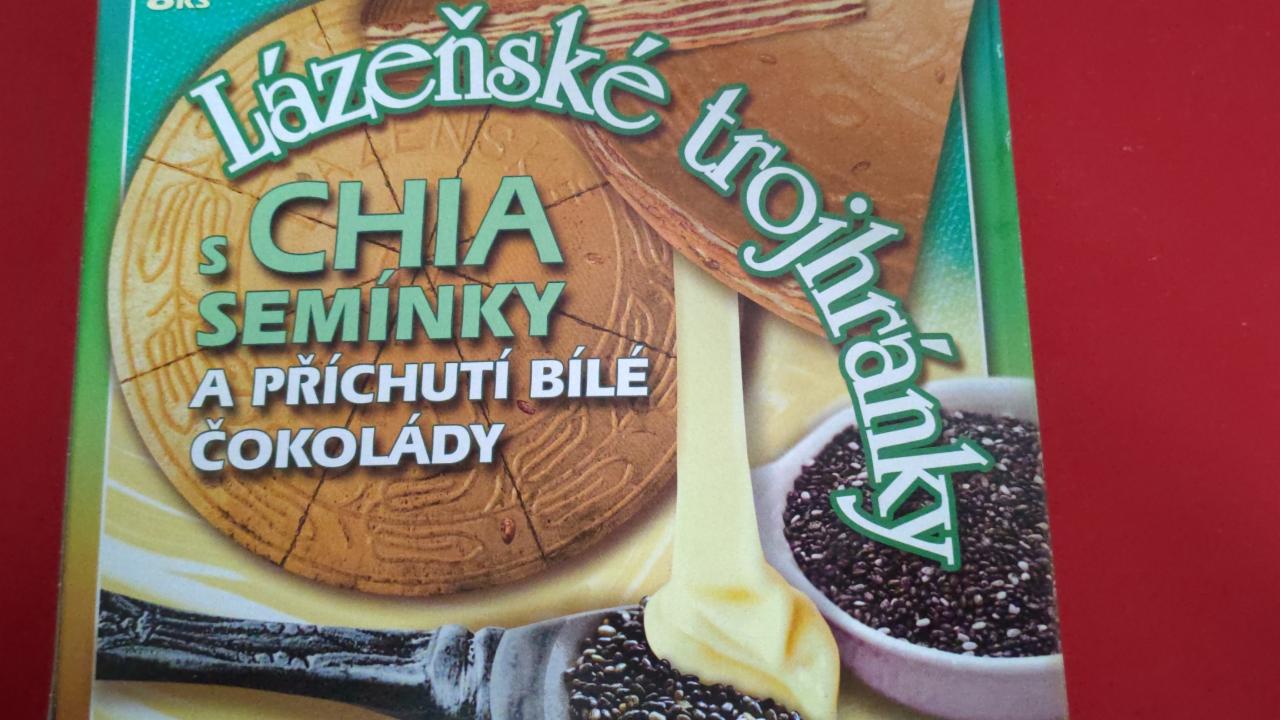 Fotografie - lázeňské trojhránky s chia semínky a příchutí bílé čokolády