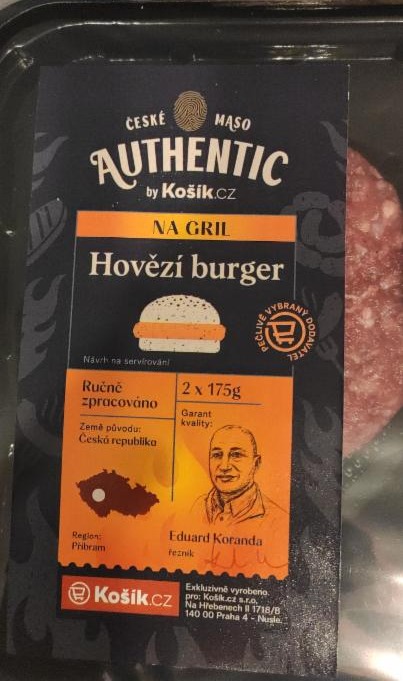Fotografie - Na gril Hovězí burger Authentic by Košík.cz