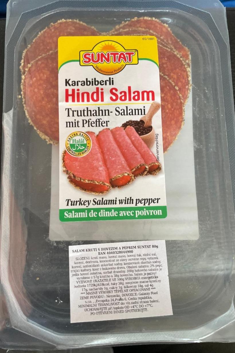 Fotografie - Hindi Salam Turkey Salami with pepper Suntat