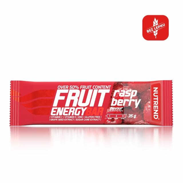 Fotografie - Fruit energybar raspberry (malina) Nutrend