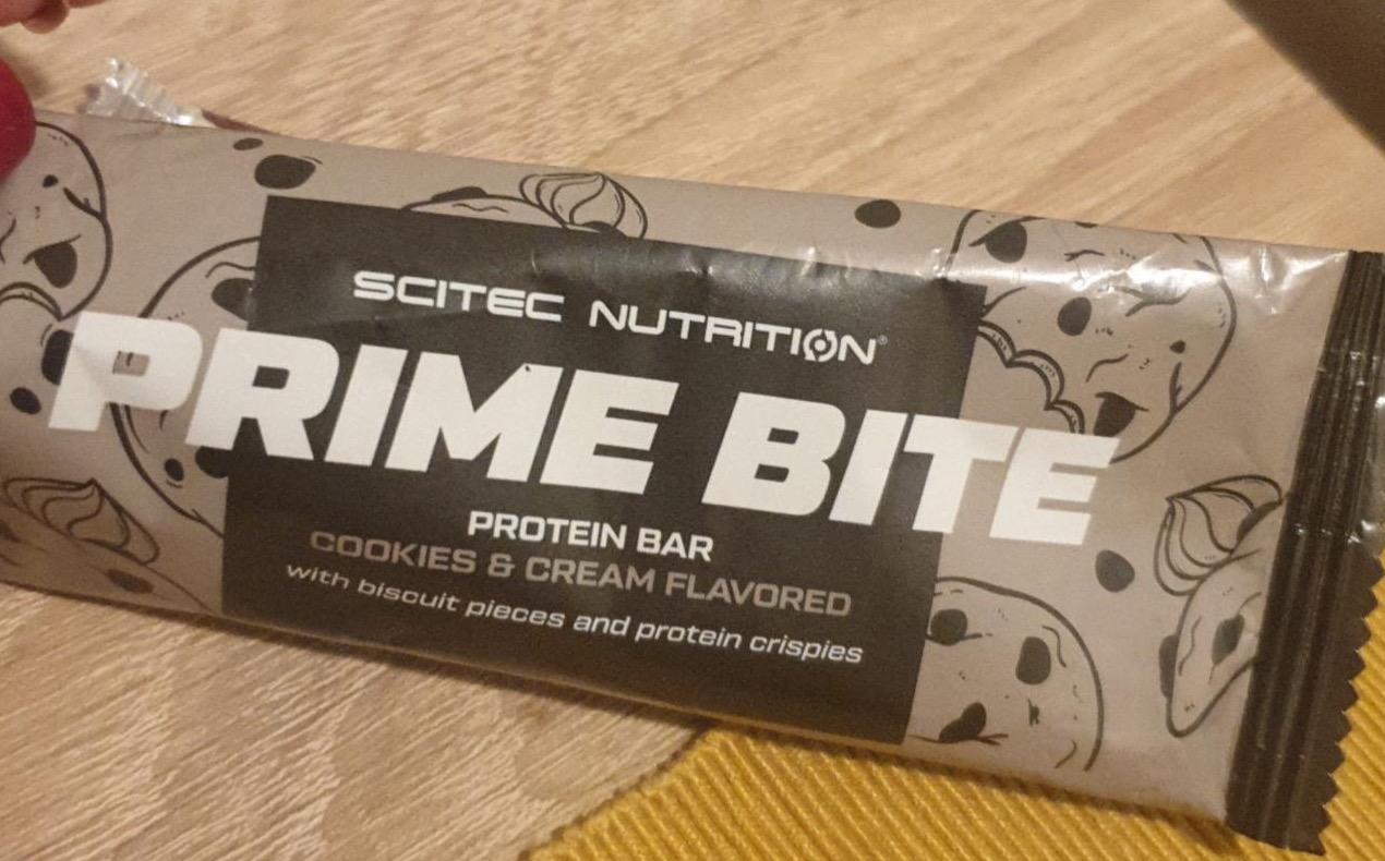 Fotografie - Prime Bite protein bar cookies&cream Scitec Nutrition