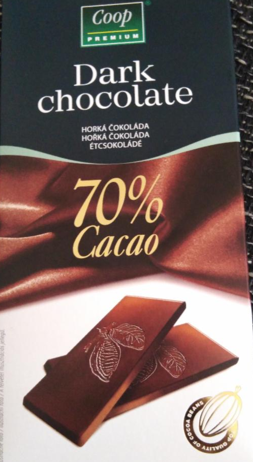 Fotografie - Čokoláda Hořká 70% COOP Premium