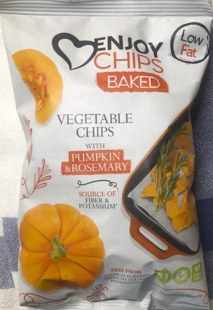 Fotografie - Chips Baked Vegetable Chips with Pumpkin and Rosemary Enjoy