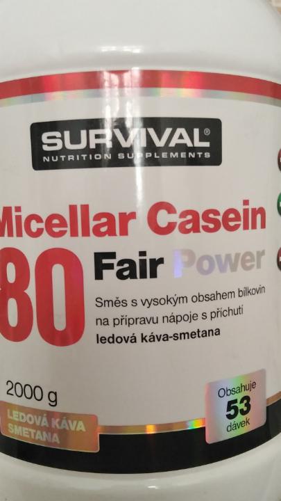 Fotografie - Micellar Casein 80 Fair Power Ledová káva Smetana Survival
