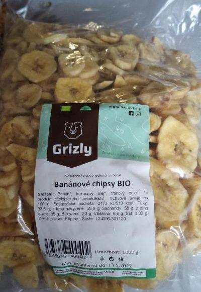 Fotografie - Bio Banánové chipsy Grizly