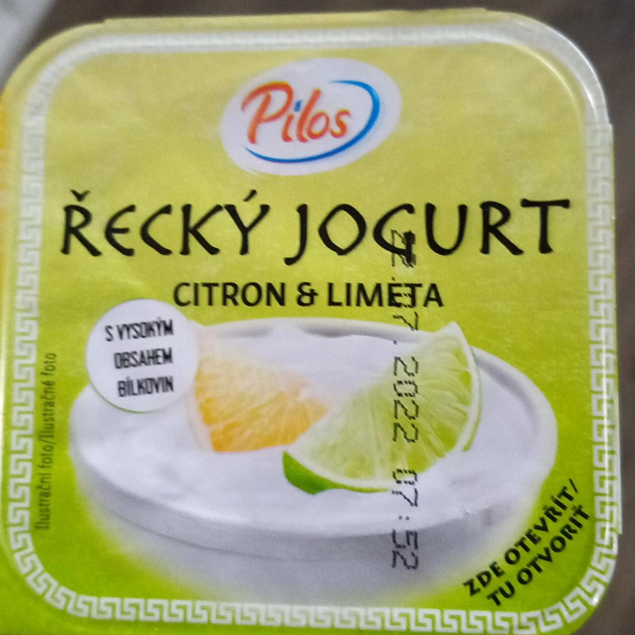 Fotografie - Řecký jogurt citron limeta Pilos