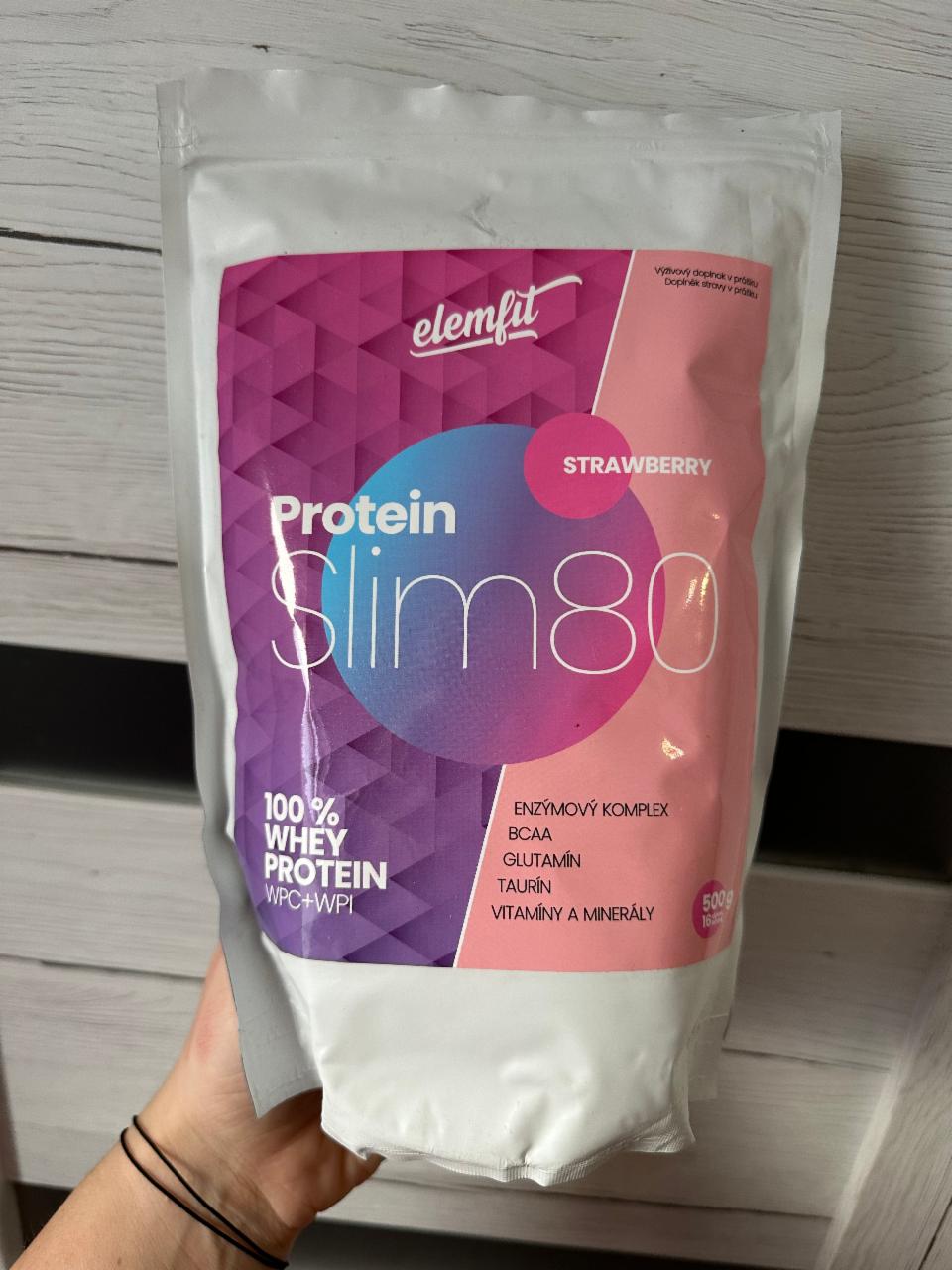 Fotografie - Protein Slim80 Elemfit strawberry Elemfit