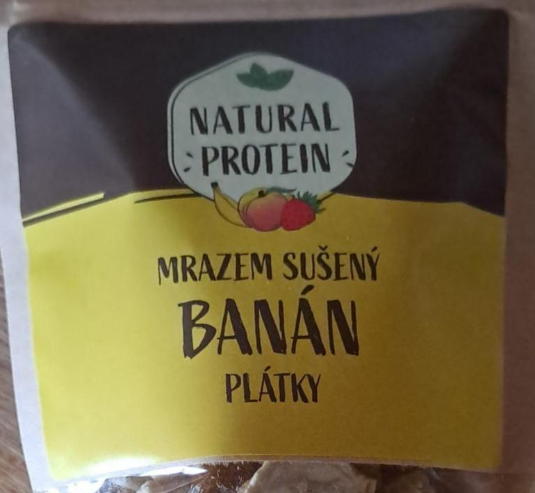 Fotografie - Mrazem sušený banán plátky Natural protein