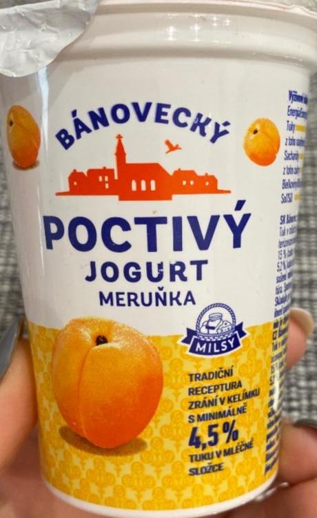 Fotografie - Bánovecký poctivý jogurt Meruňka Milsy