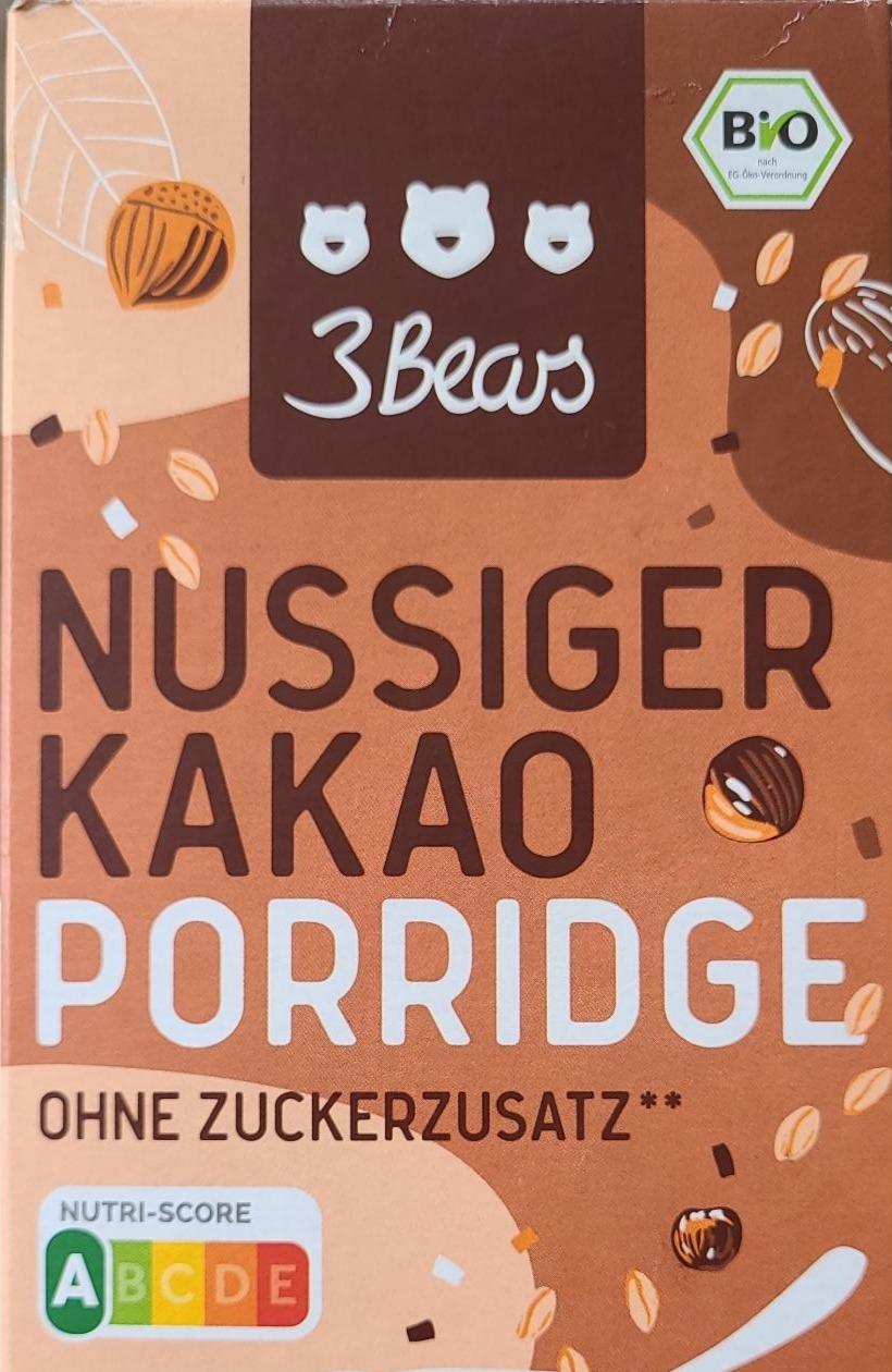 Fotografie - Nussiger kakao porridge 3 Bears