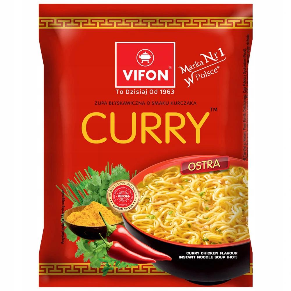 Fotografie - Curry ostra zupa błyskawiczna o smaku kurczaka (curry ostrá kuřecí polévka) Vifon