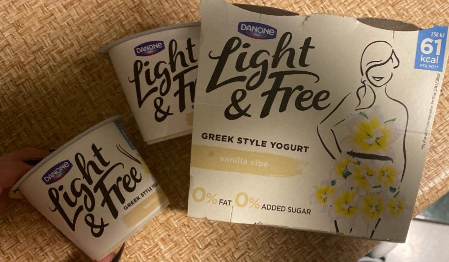 Fotografie - Light & Free Vanilla 0% Fat & 0% Added Sugar Yogurt Danone