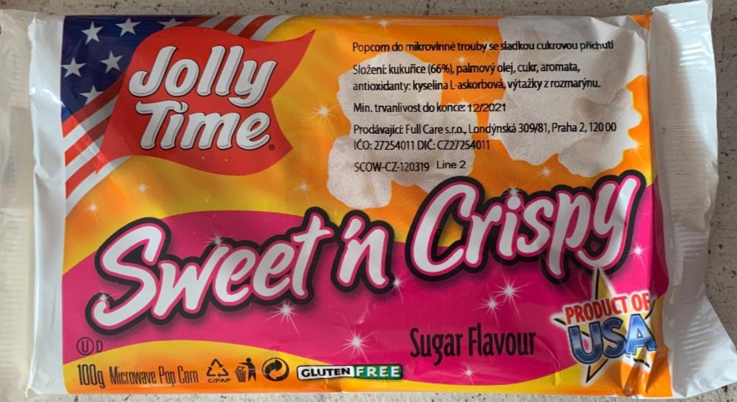 Fotografie - Sweet’n Crispy Popcorn Sugar Flavour Jolly Time