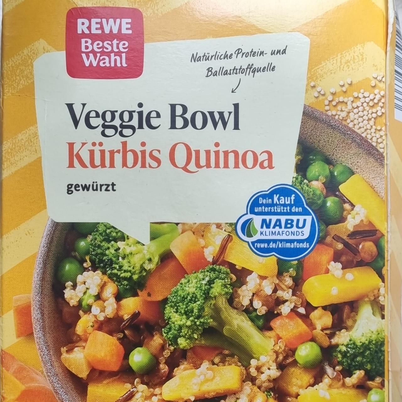 Fotografie - Veggie bowl kürbis quinoa Rewe beste wahl