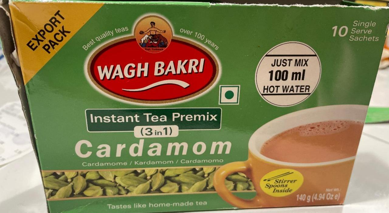 Fotografie - Instant tea premix Cardamom Wagh Bakri