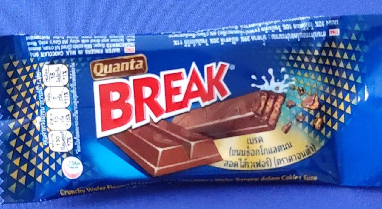 Fotografie - Break Crunchy Wafer Fingers in Creamy Milk Chocolate Quanta