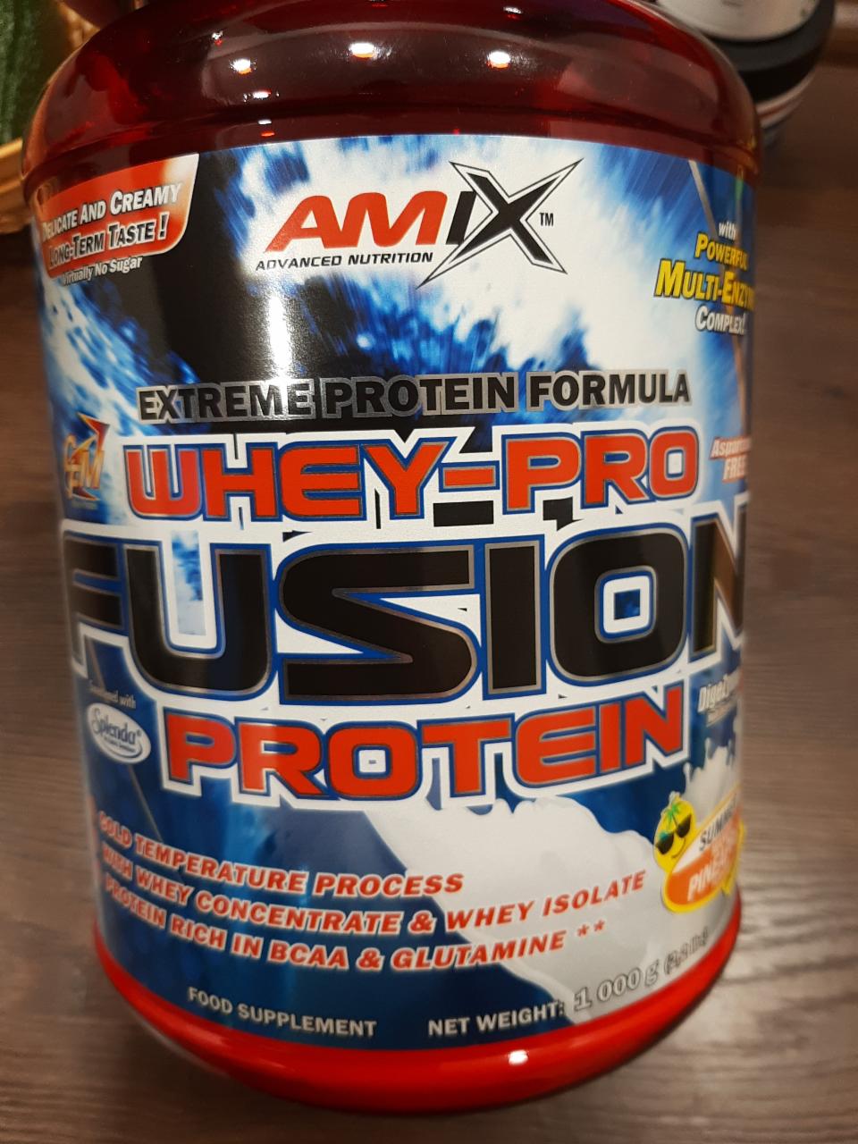 Fotografie - Extreme protein formula Whey-Pro fusion protein Summer Mango Pineapple flavour Amix Nutrition