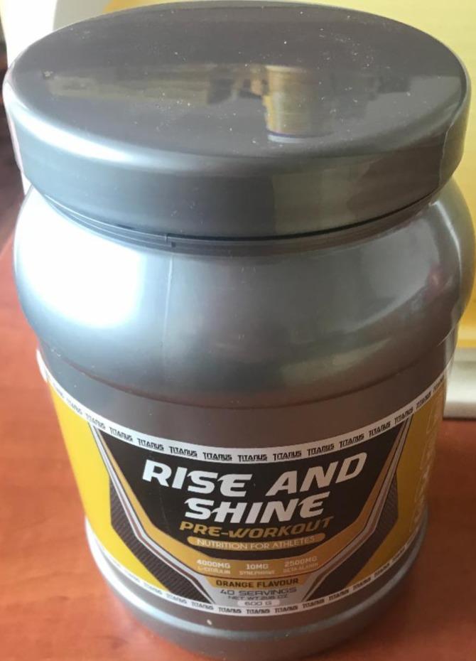 Fotografie - Rise and Shine pre-workout Orange flavour Titanus