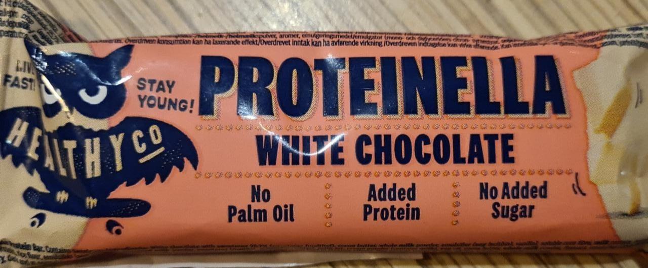 Fotografie - Proteinella proteinová tyčinka White chocolate Healthyco