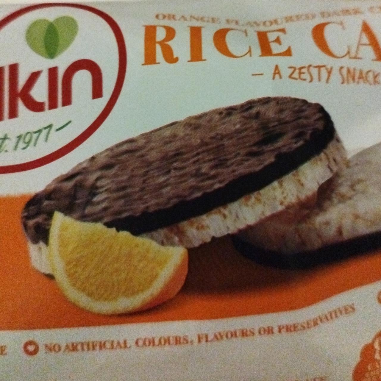 Fotografie - Rice cake orange flavour dark chocolate Kelkin