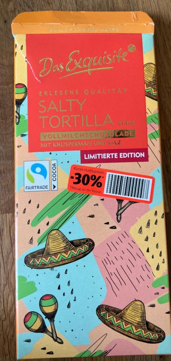 Fotografie - Salty Tortilla Style Vollmilchschokolade Das Exquisite