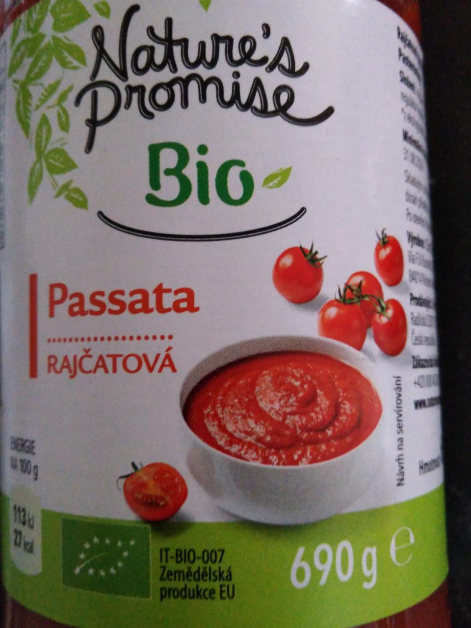Fotografie - Bio Passata rajčatová Nature's Promise