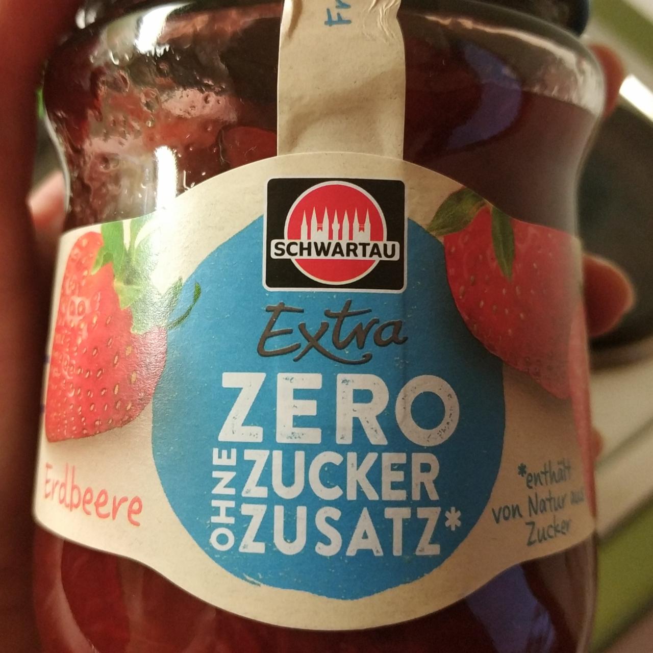 Fotografie - Extra zero ohne zucker zusatz erdbeere Schwartau