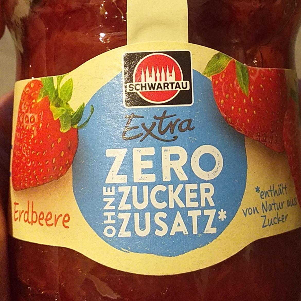 Fotografie - Extra zero ohne zucker zusatz erdbeere Schwartau