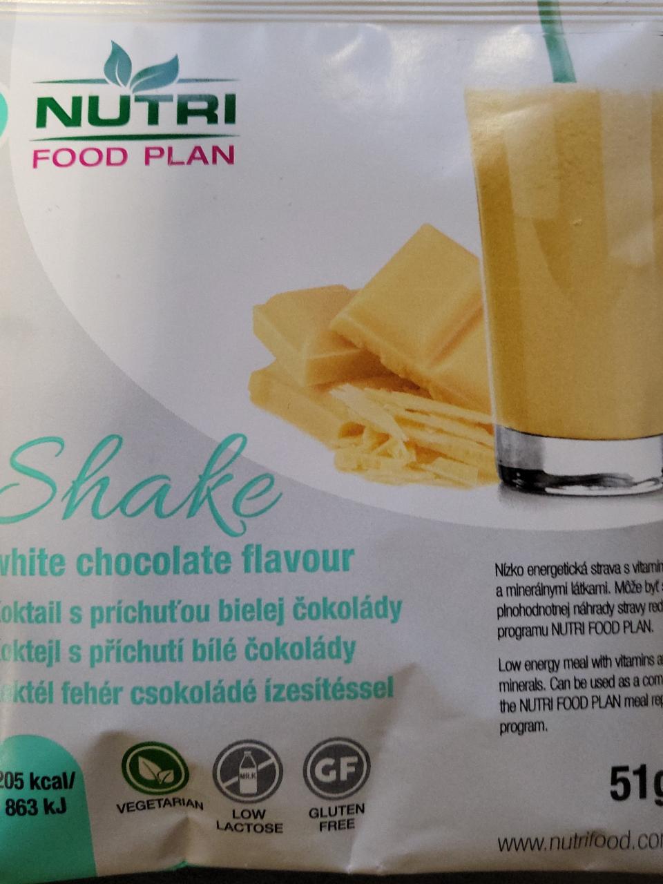 Fotografie - Shake koktejl s příchutí bílé čokolády NutriFood Plan