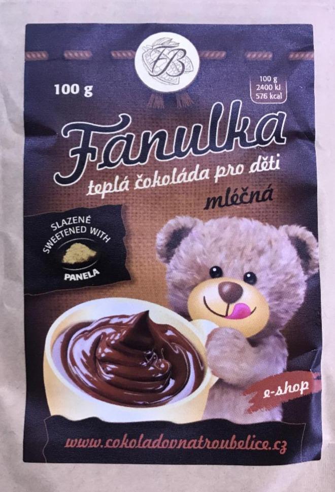 Fotografie - Fanulka teplá čokoláda Čokoládovna Troubelice