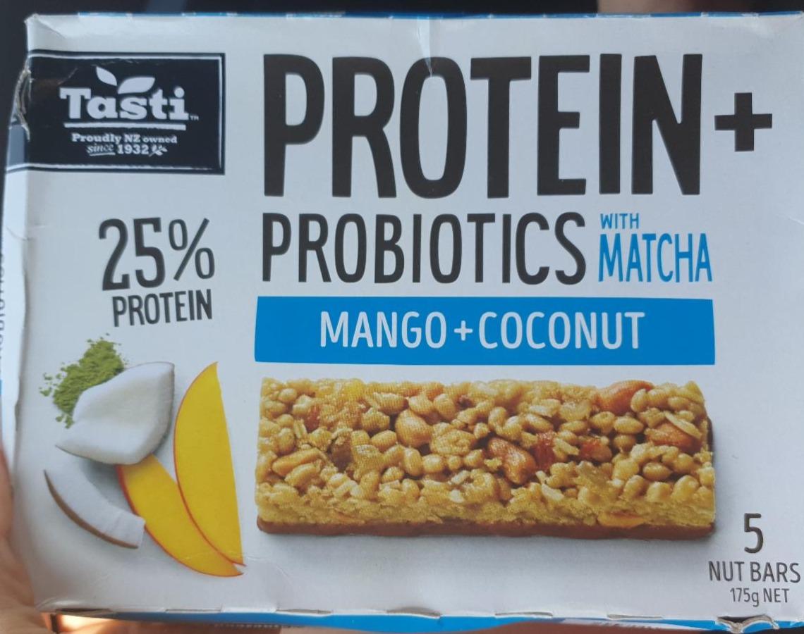 Fotografie - Protein+ probiotics bar with matcha mango + coconut Tasti