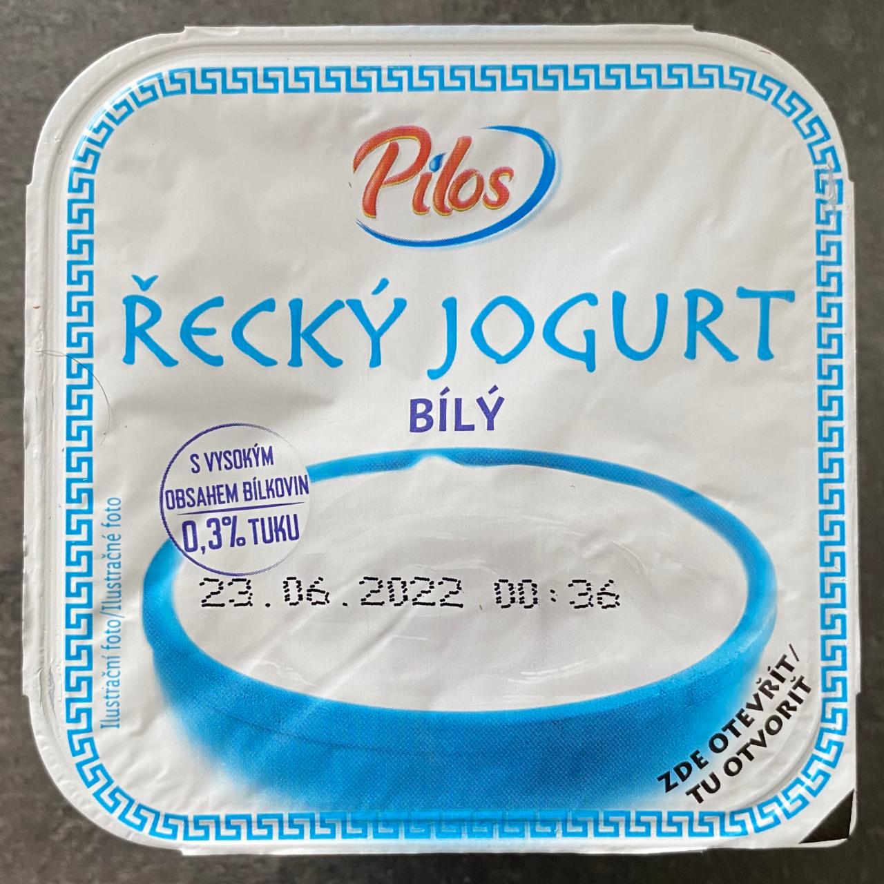 Fotografie - Řecký jogurt bílý 0.3% tuku Pilos