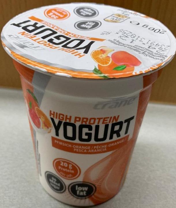 Fotografie - High protein yogurt Peach Orange Crane
