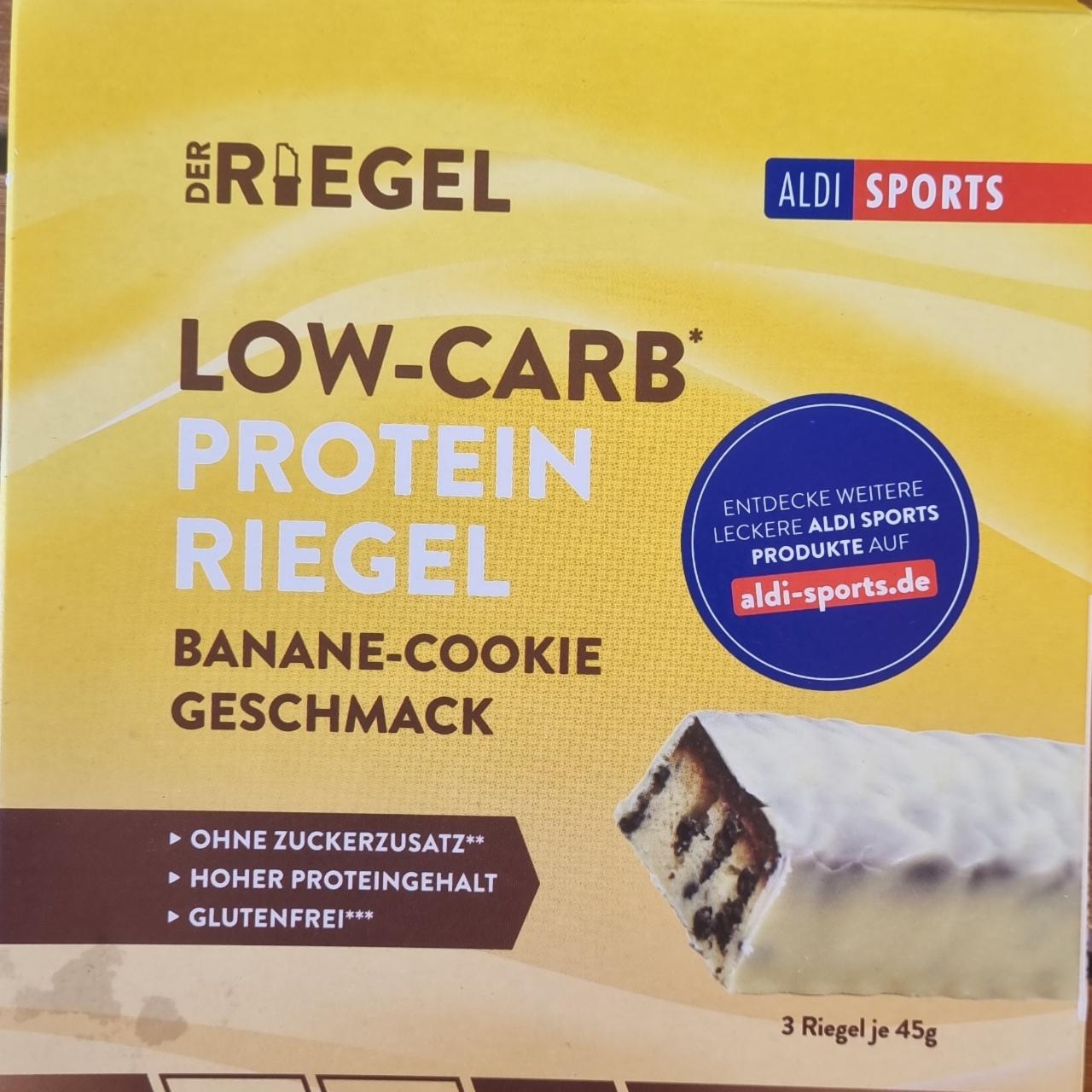 Fotografie - Low-carb Protein Riegel Banane-Cookie Aldi Sports