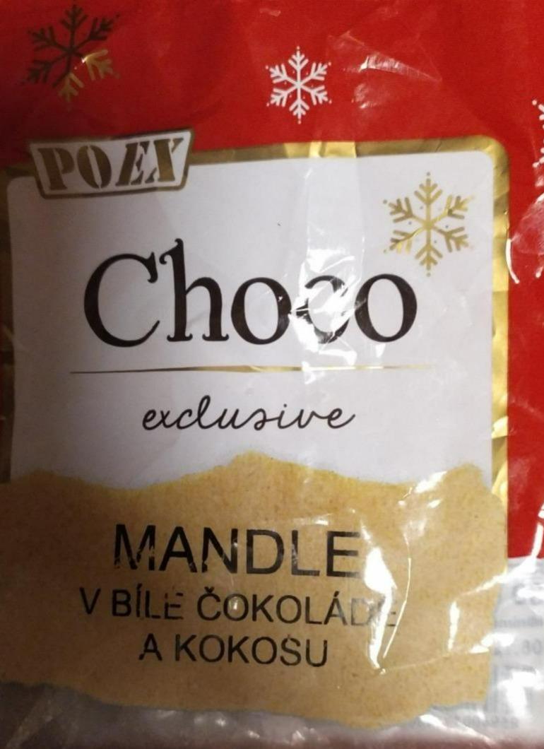 Fotografie - choco exclusive mandle v bílé čokoládě a kokosu Poex