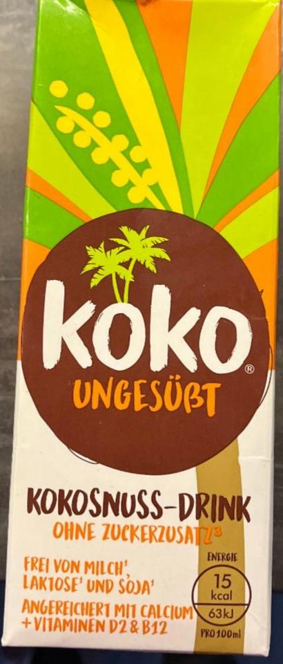 Fotografie - Kokosnuss-Drink ungesüßt Koko