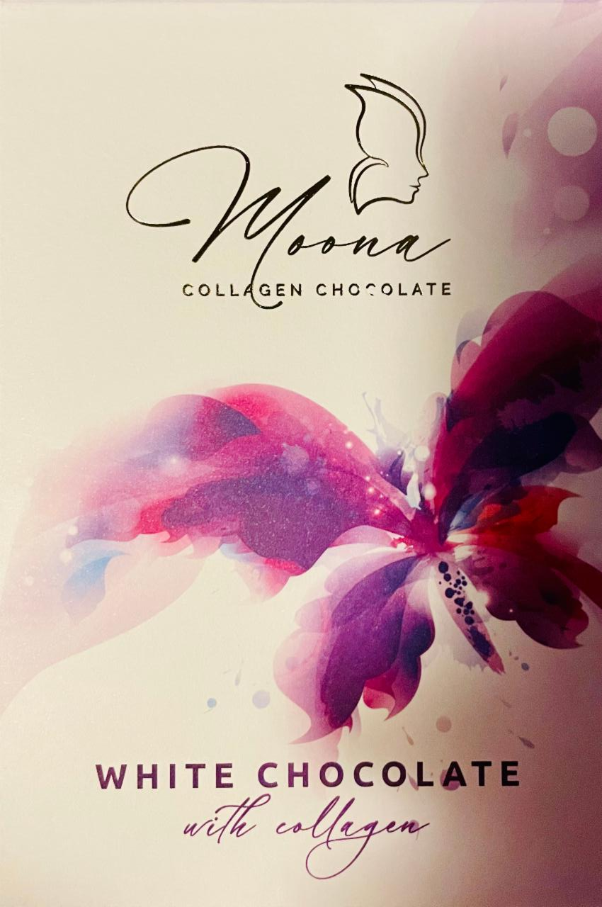 Fotografie - Collagen chocolate White chocolate with Collagen Moona