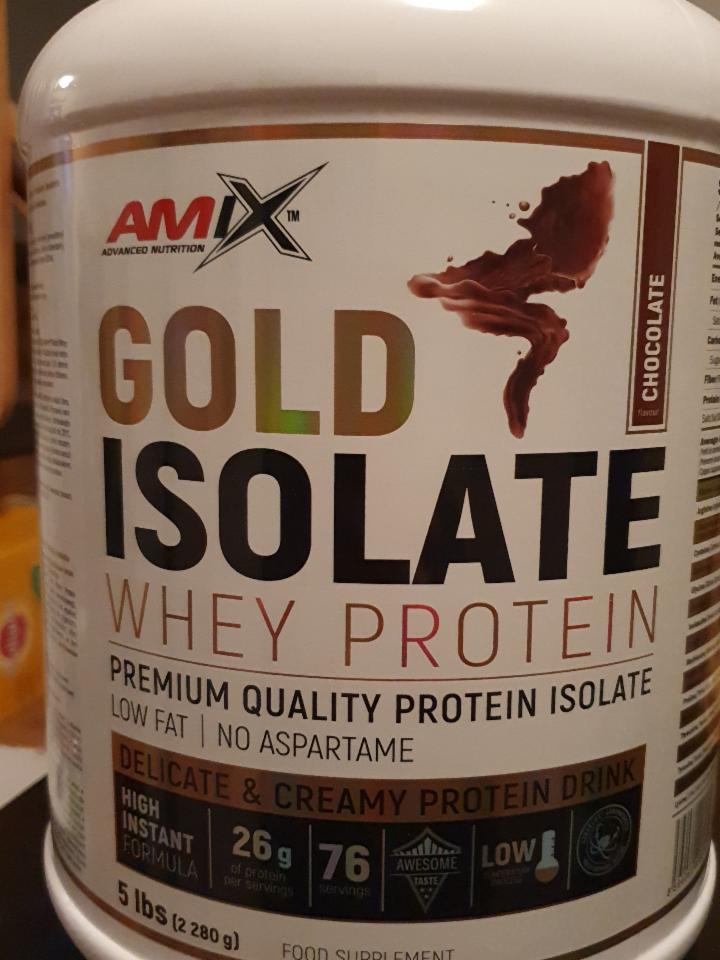 Fotografie - Gold Isolate Whey Protein Chocolate Amix