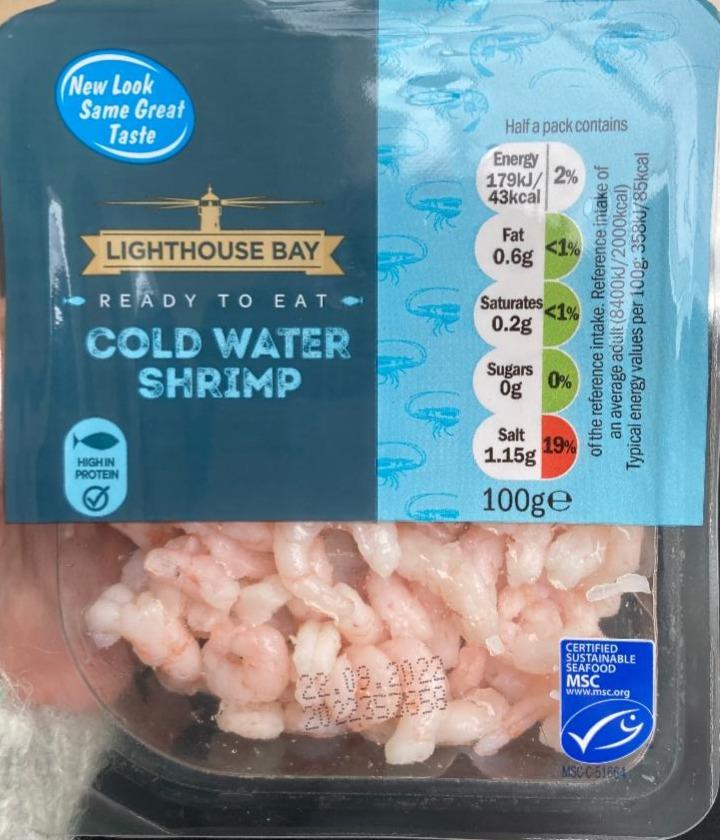Fotografie - Cooked and peeled cold water shrimp Lidl