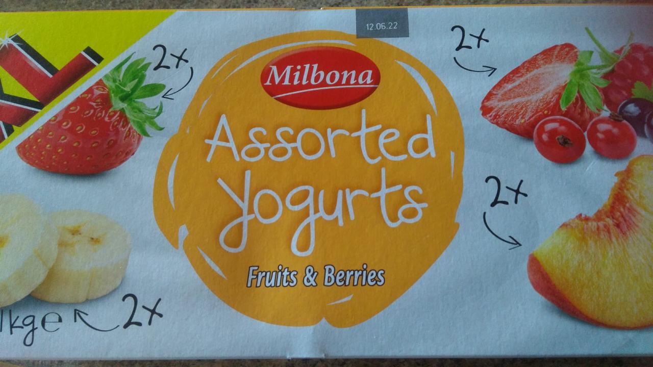 Fotografie - Fruit yogurts low fat Milbona