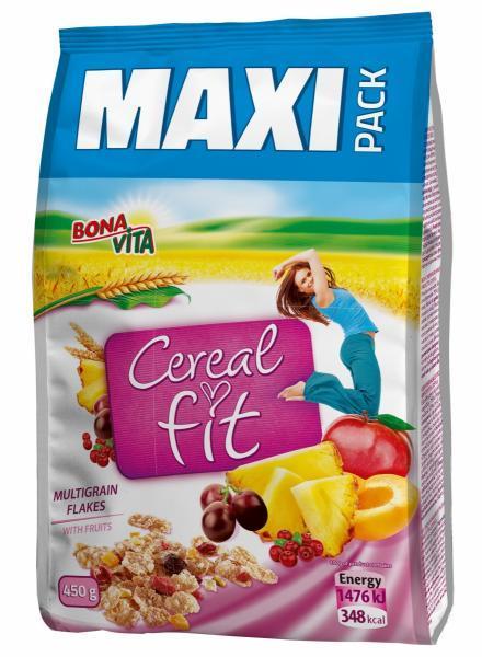 Fotografie - Cereal fit vícezrnné lupínky s ovocem Bonavita