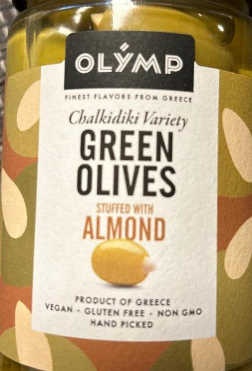 Fotografie - Chalkidiki Variety Green Olives stuffed with Almond Olymp