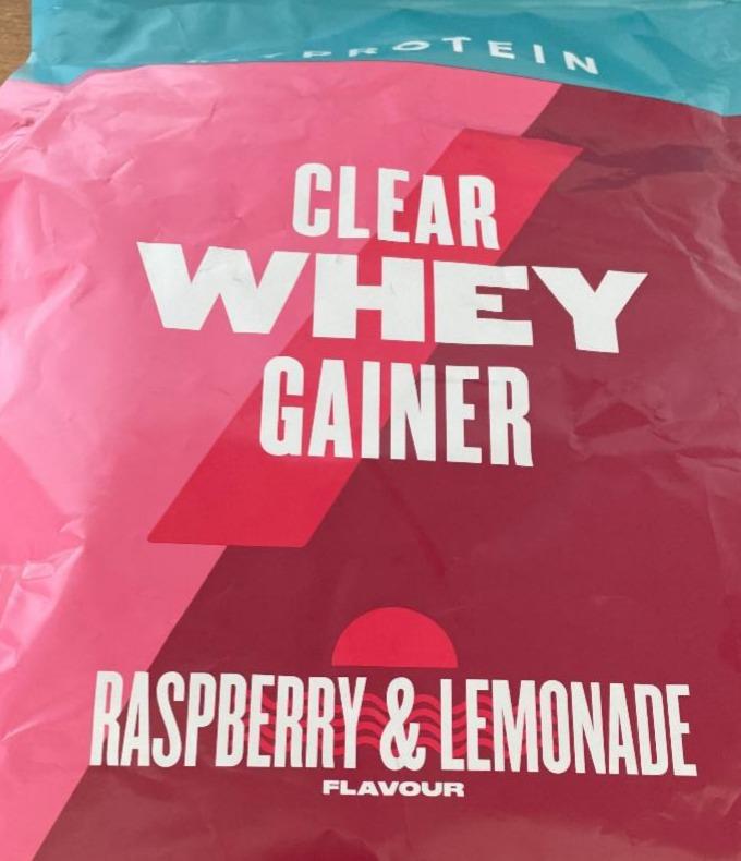 Fotografie - Clear whey gainer Raspberry & lemonade Myprotein