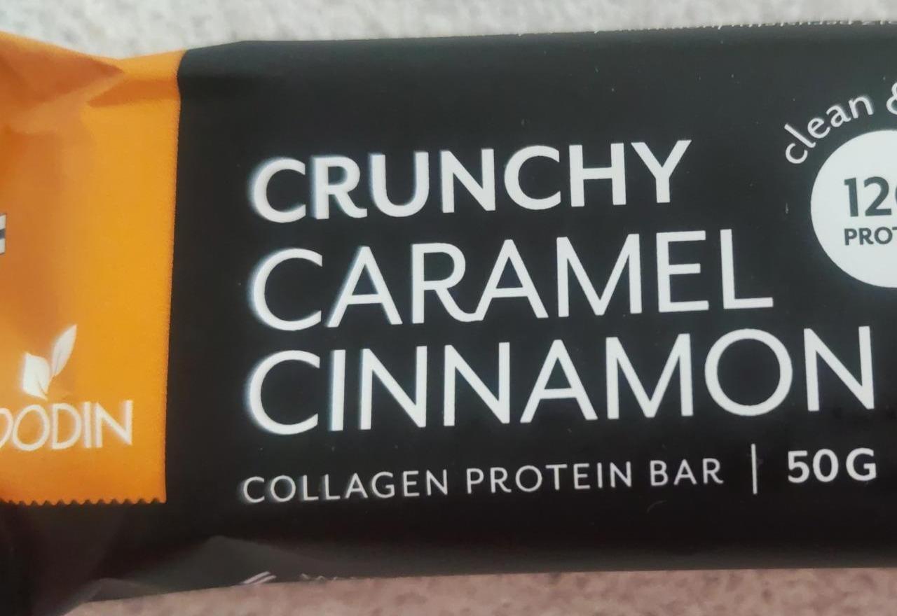 Fotografie - Crunchy caramel Cinnamon collagen protein bar Foodin