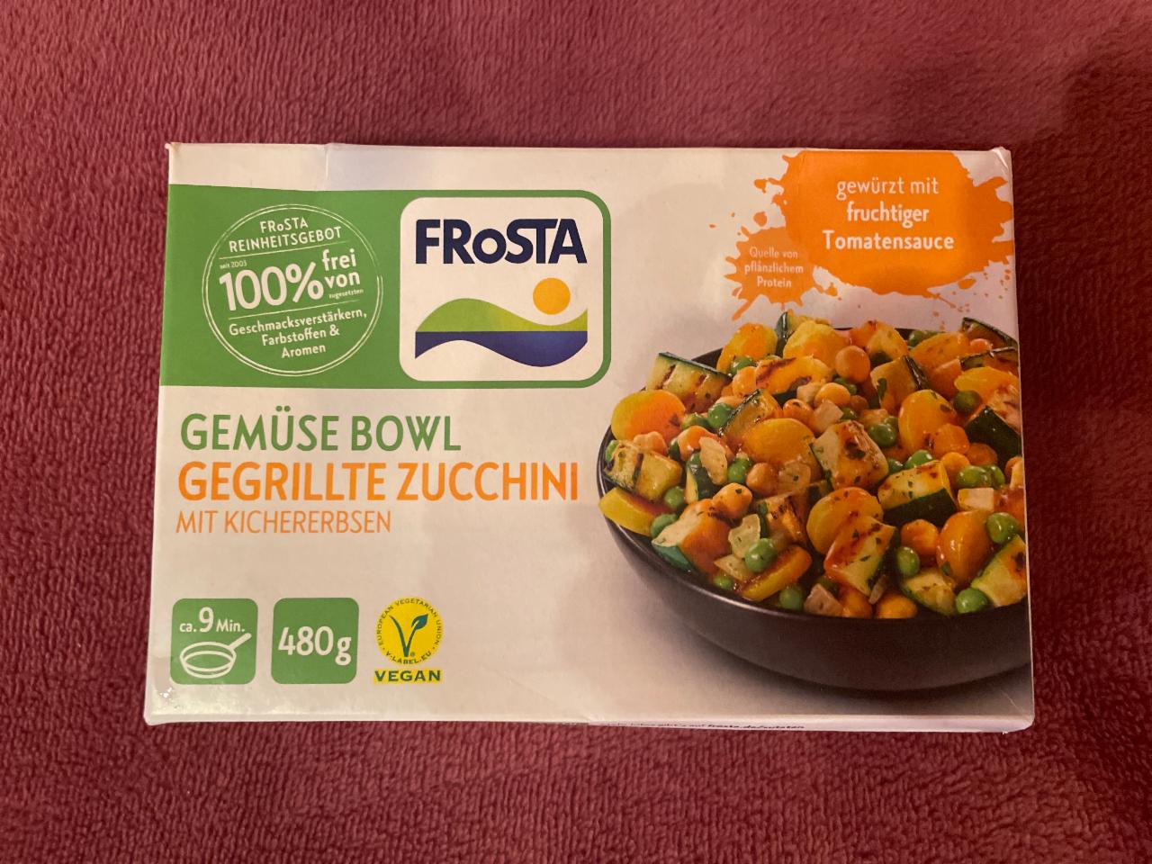 Fotografie - Gemüse Bowl gegrillte Zucchini mit Kichererbsen FRoSTA