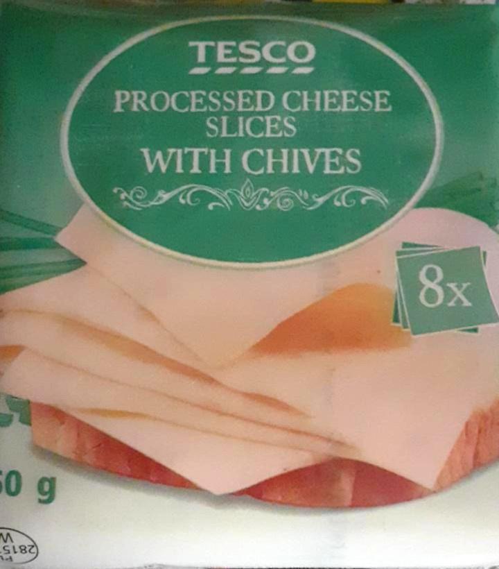 Fotografie - Processed Cheese Slices with Chives Tesco