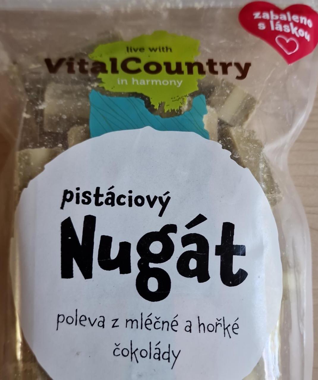 Fotografie - pistáciový Nugát - poleva z mléčné a hořké čokolády VitalCountry