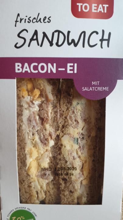 Fotografie - frisches Sandwich Bacon-Ei - Ready to eat