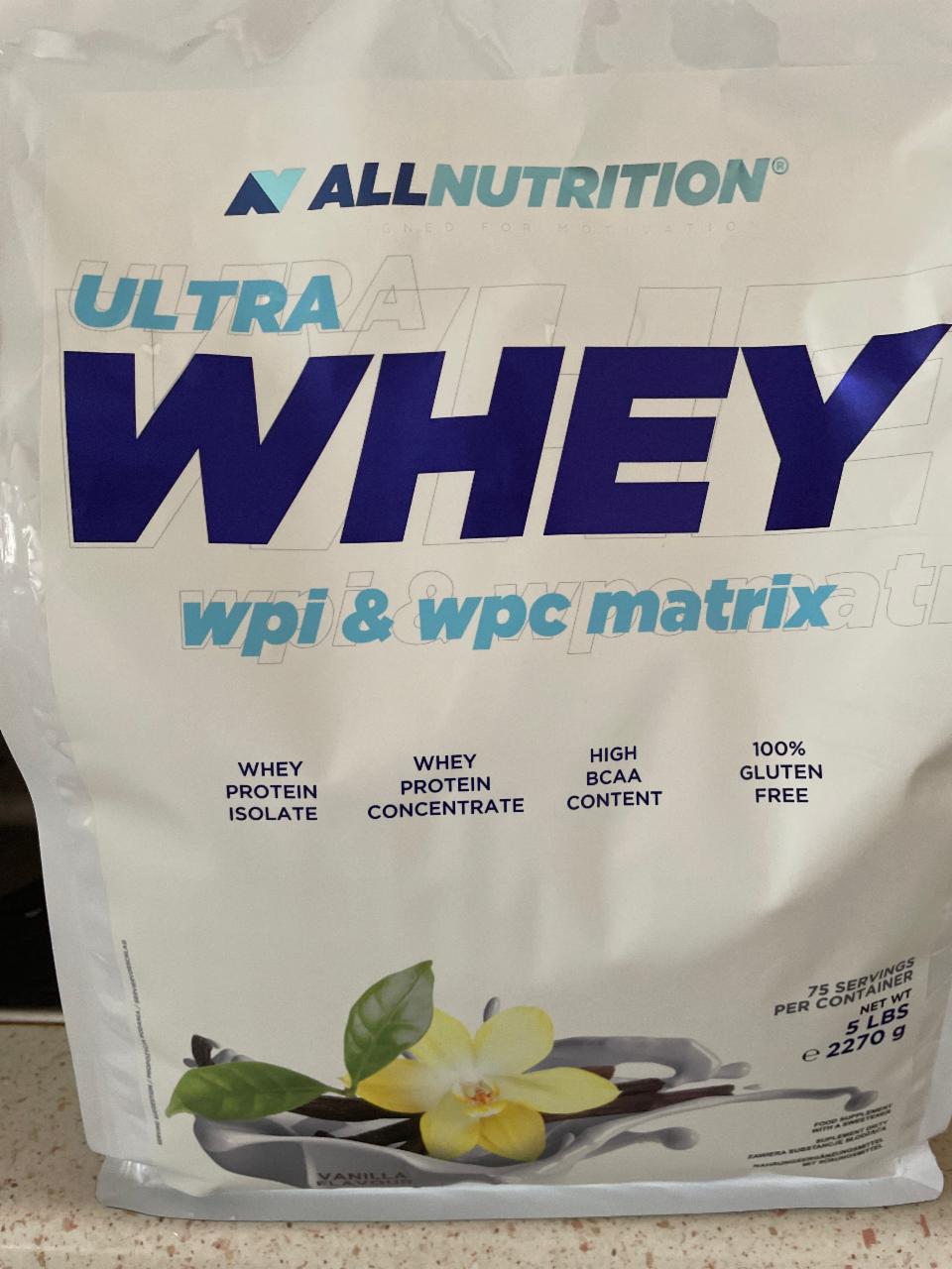 Fotografie - ultra whey wpi & wpc matrix protein Vanilla Allnutrition