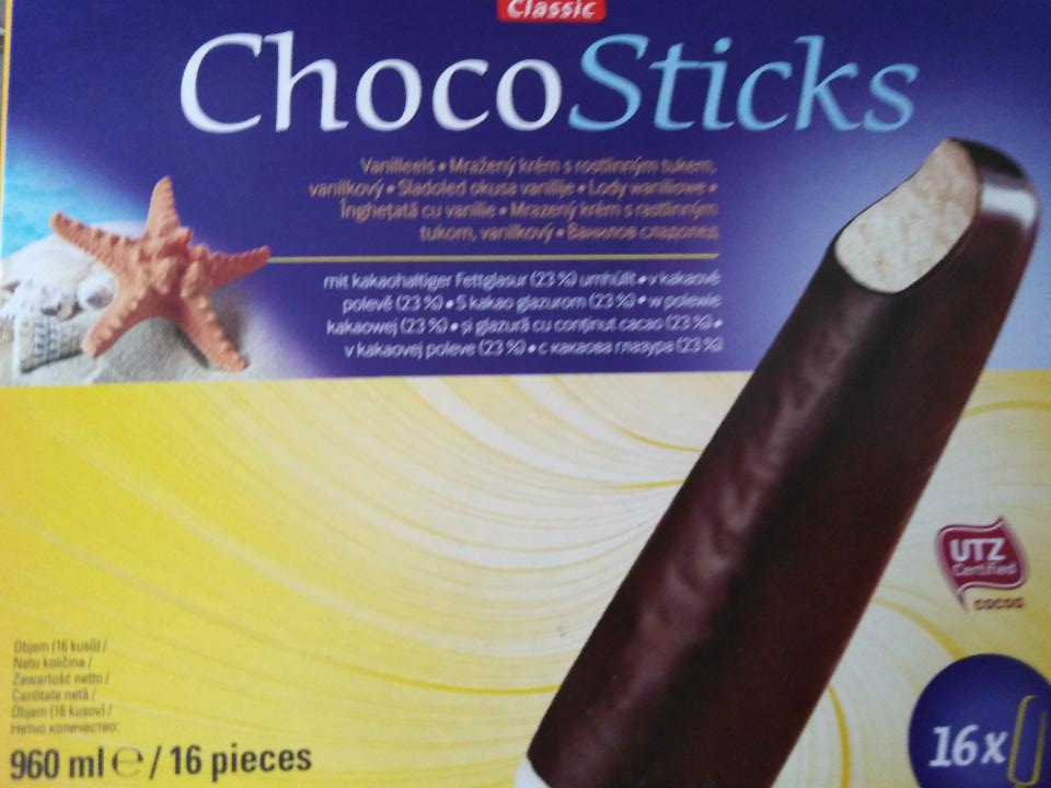 Fotografie - Choco sticks (vanilkový nanuk) K-Classic